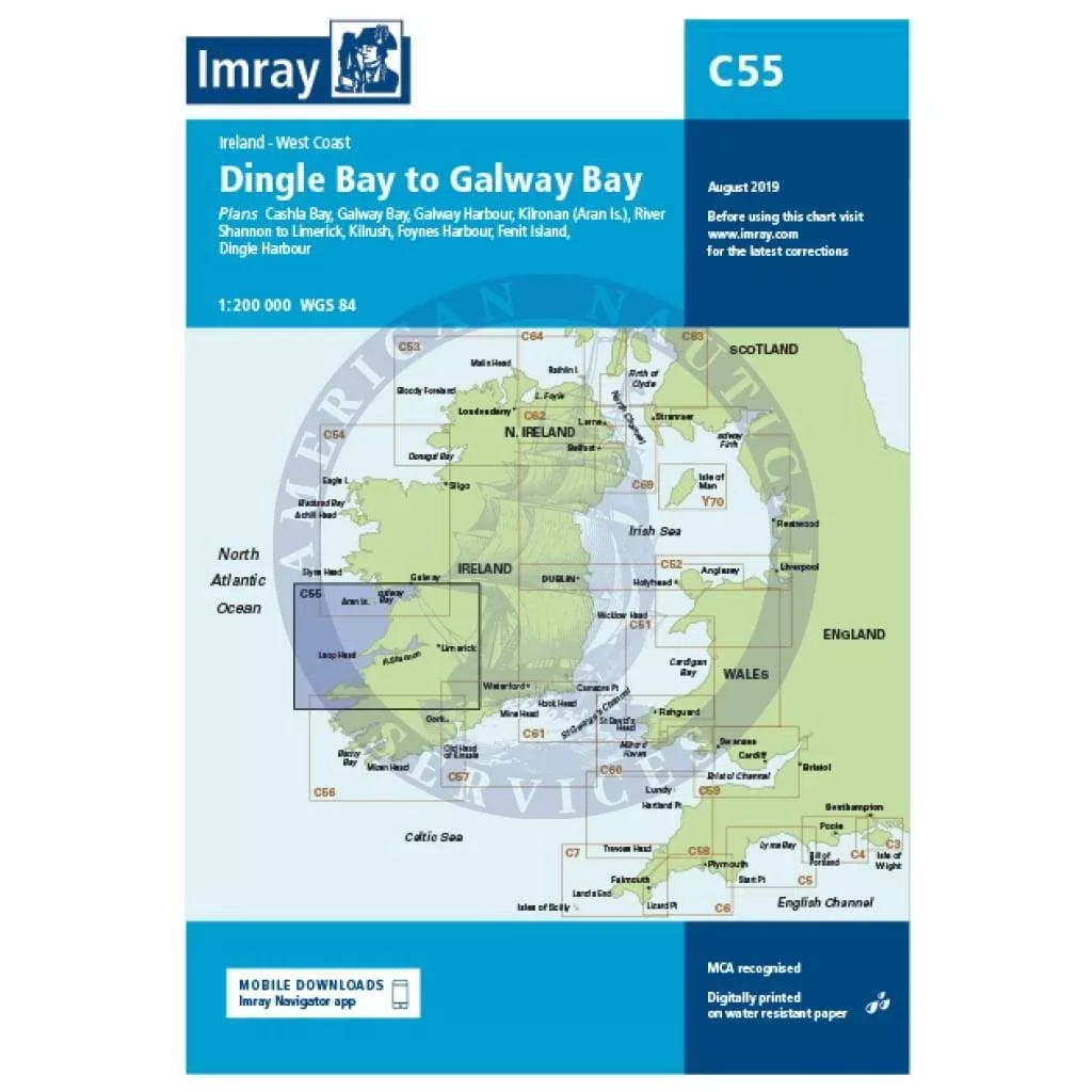 Imray Chart C55: Dingle-Galway Bay